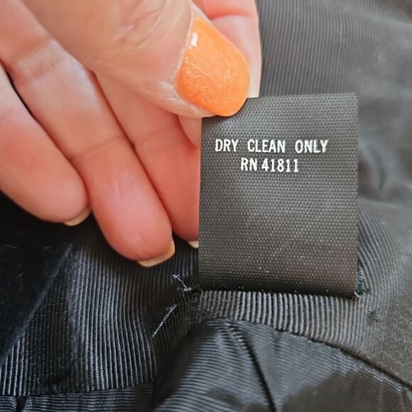 NOS Vintage Black Velvet Suiting Vest size 9 Satin Collar Goth Grunge Party - Picture 9 of 13